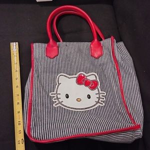 Hello Kitty tote purse gray red tote